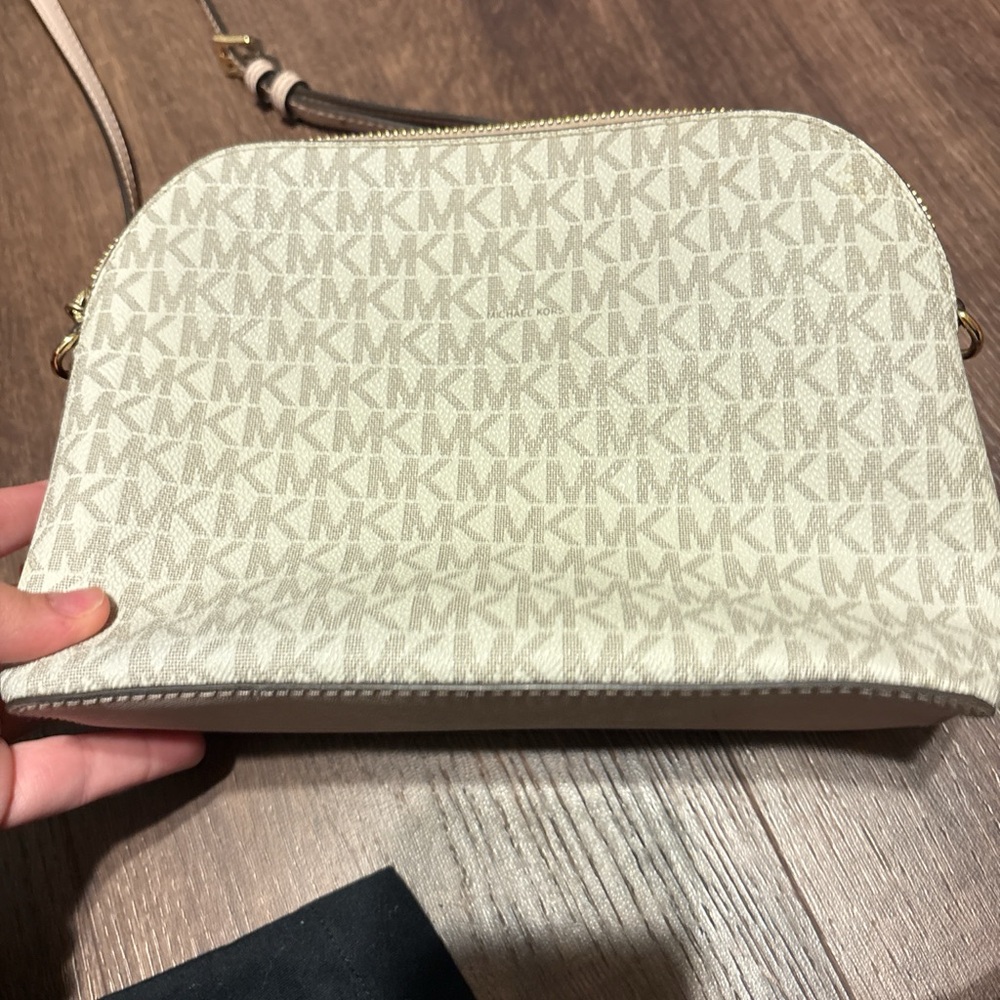 Michael Kors Beige and Blush Crossbody Bag - Picture 3 of 3